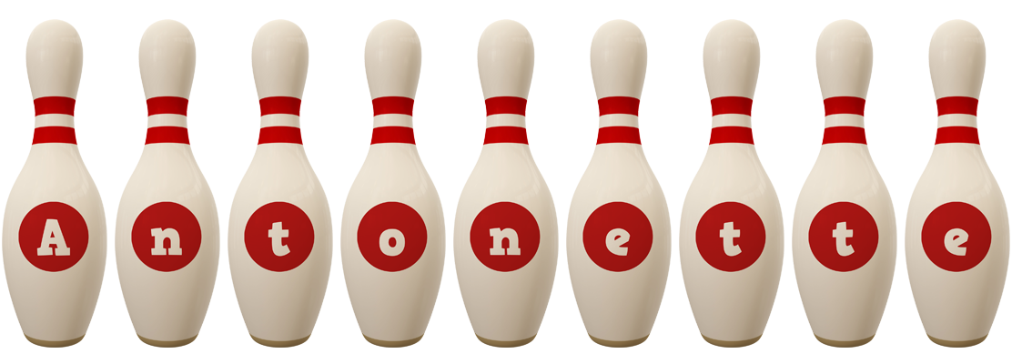Antonette bowling-pin logo