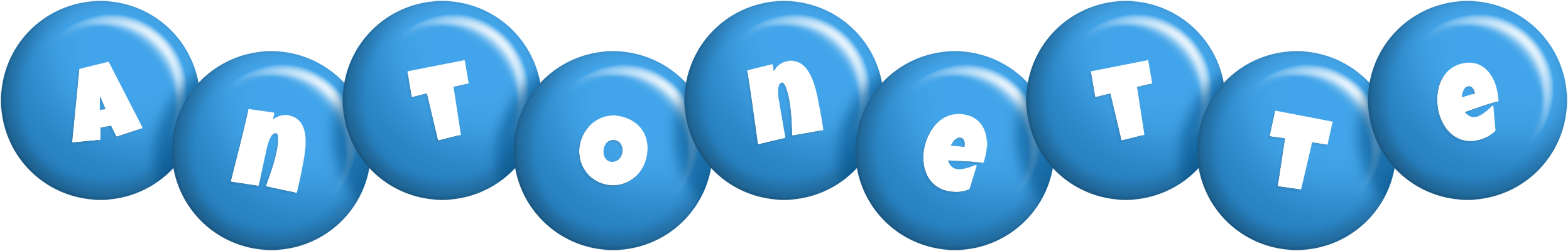 Antonette candy-blue logo