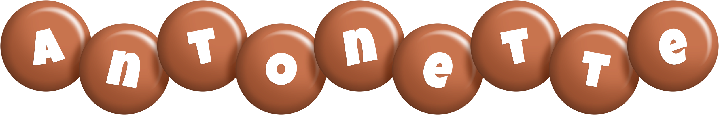 Antonette candy-brown logo