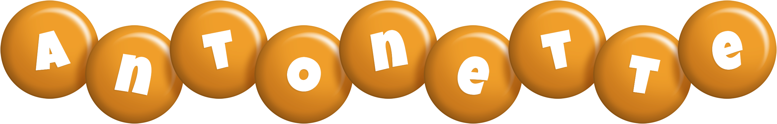 Antonette candy-orange logo