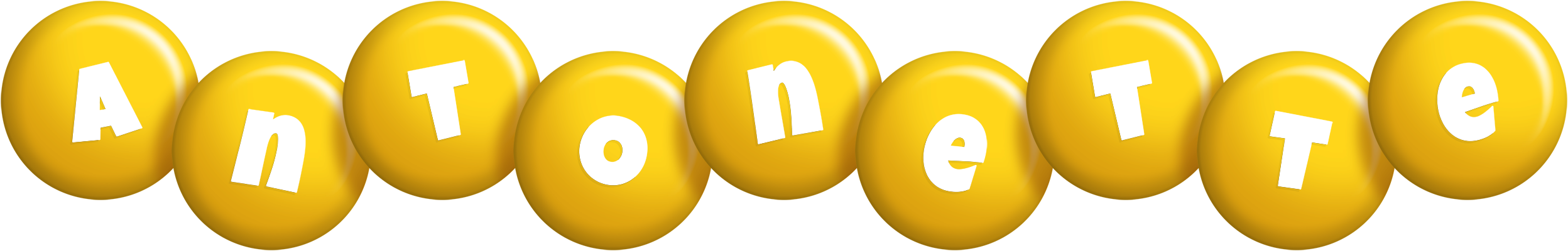 Antonette candy-yellow logo