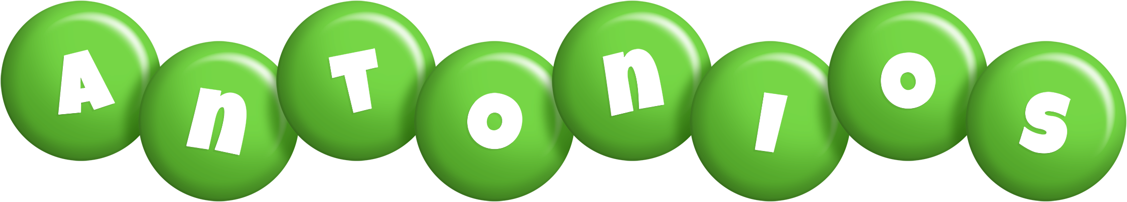 Antonios candy-green logo