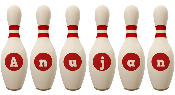 Anujan bowling-pin logo