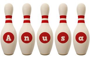 Anusa bowling-pin logo