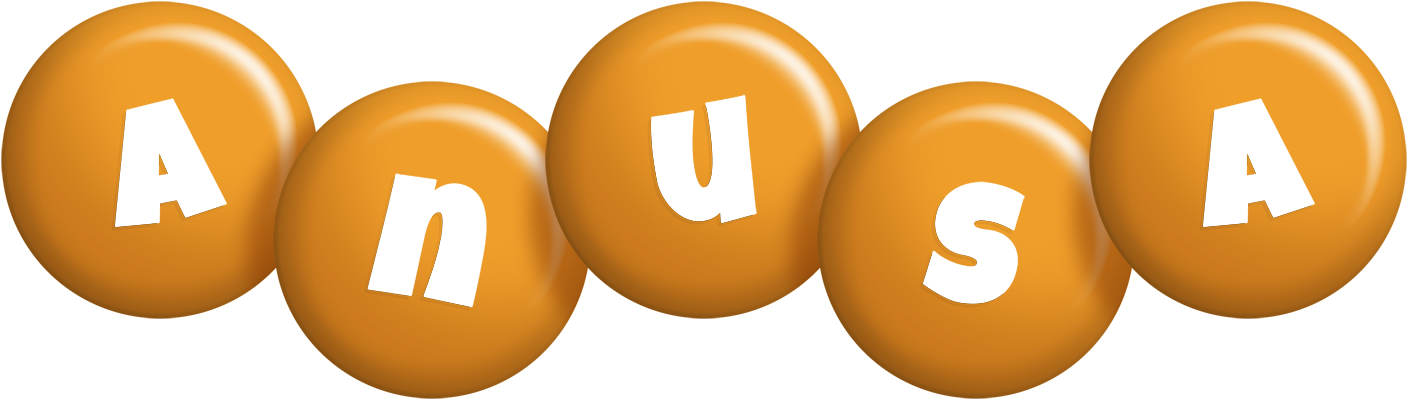 Anusa candy-orange logo