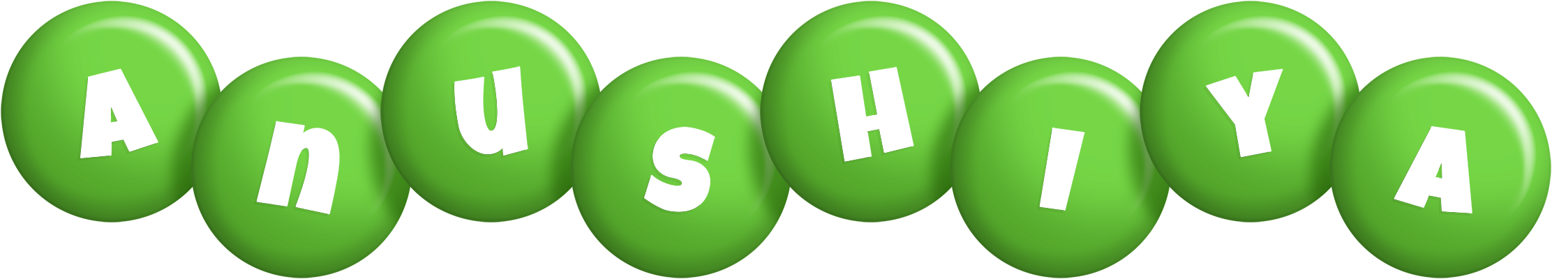 Anushiya candy-green logo