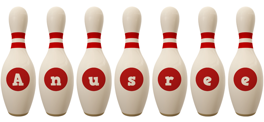 Anusree bowling-pin logo
