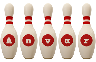 Anvar bowling-pin logo