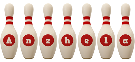 Anzhela bowling-pin logo
