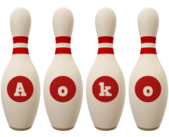 Aoko bowling-pin logo