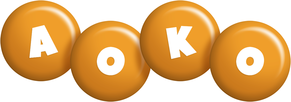 Aoko candy-orange logo