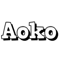 Aoko snowing logo