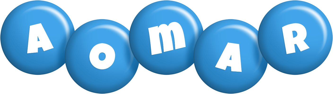 Aomar candy-blue logo