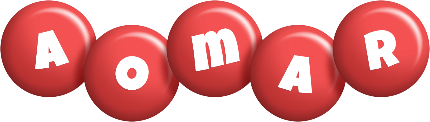 Aomar candy-red logo