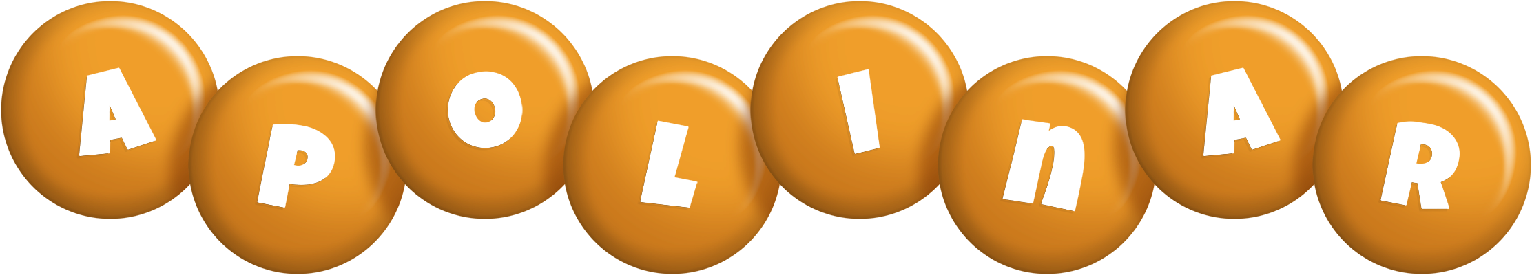 Apolinar candy-orange logo