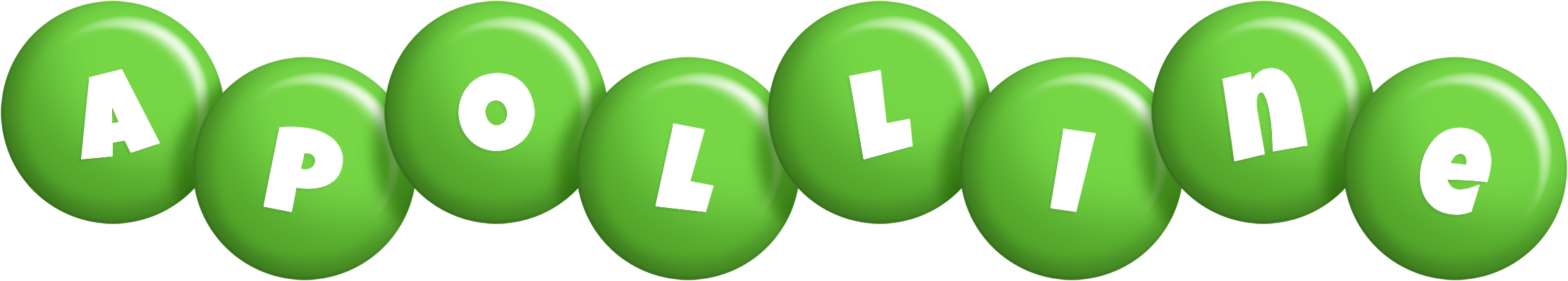 Apolline candy-green logo