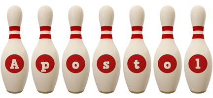 Apostol bowling-pin logo