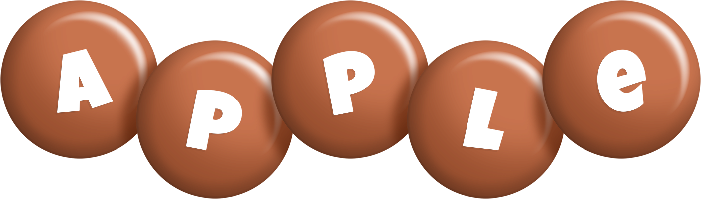 Apple candy-brown logo