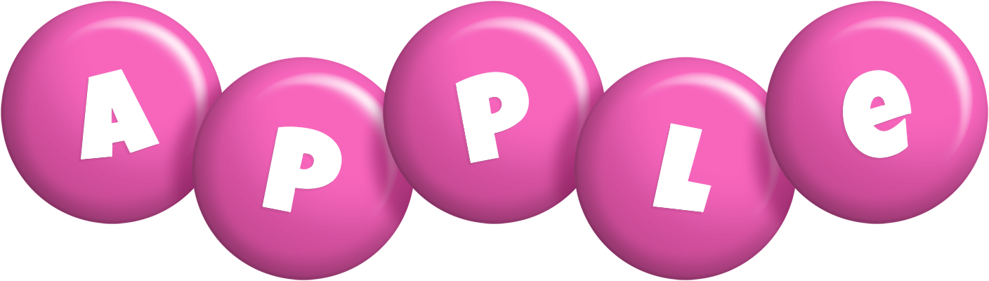 Apple candy-pink logo