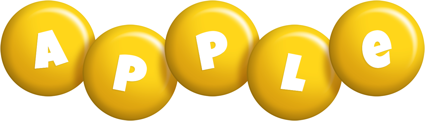 Apple candy-yellow logo