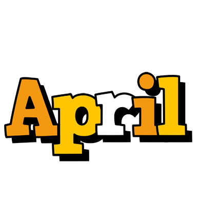 April cartoon logo