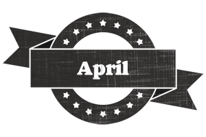 April grunge logo