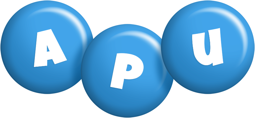 Apu candy-blue logo