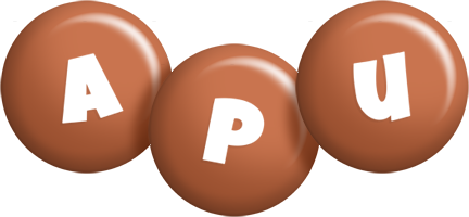 Apu candy-brown logo