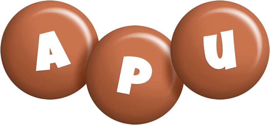 Apu candy-brown logo