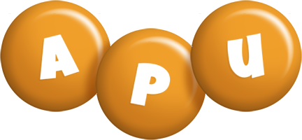 Apu candy-orange logo