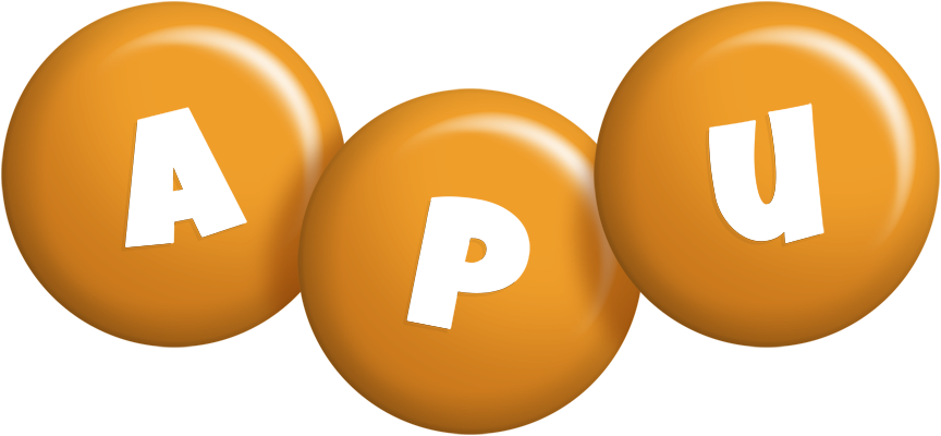 Apu candy-orange logo