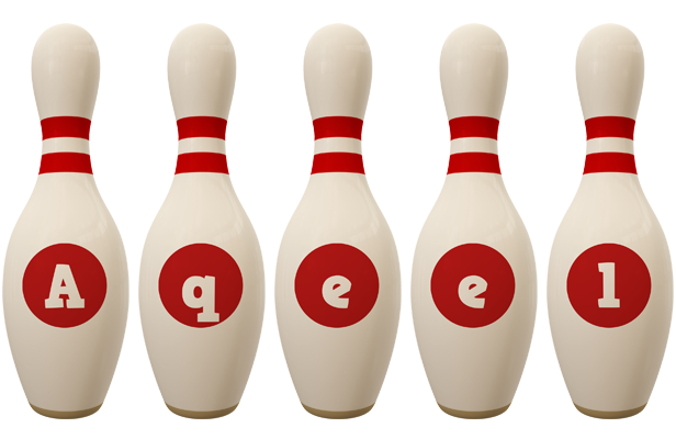 Aqeel bowling-pin logo