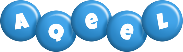 Aqeel candy-blue logo