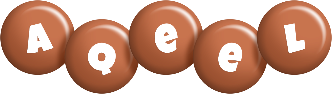 Aqeel candy-brown logo