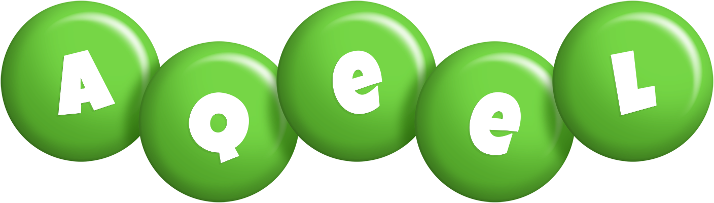 Aqeel candy-green logo