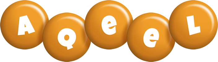 Aqeel candy-orange logo