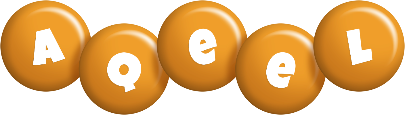 Aqeel candy-orange logo