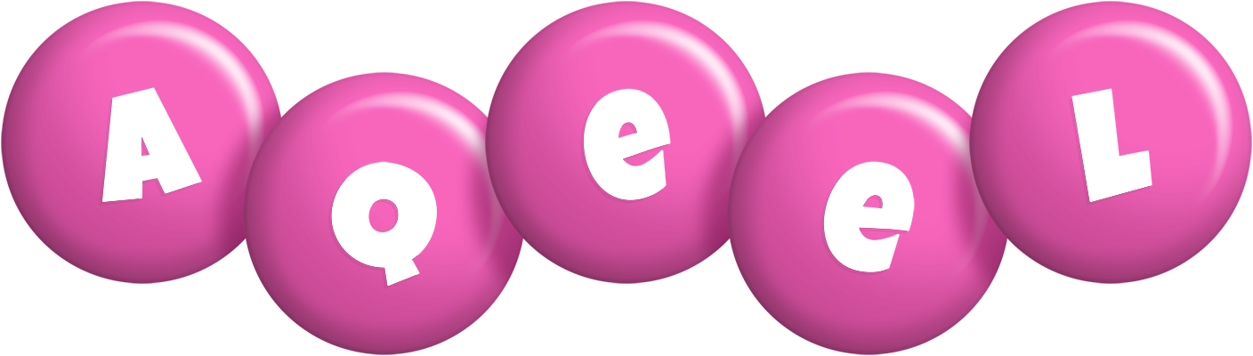 Aqeel candy-pink logo