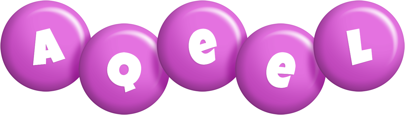 Aqeel candy-purple logo
