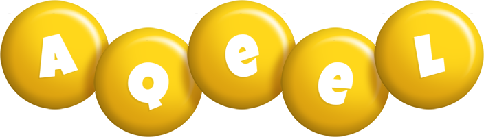 Aqeel candy-yellow logo