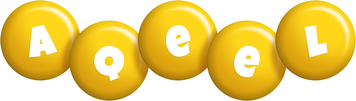Aqeel candy-yellow logo