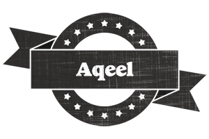 Aqeel grunge logo