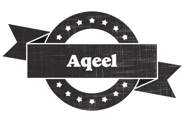Aqeel grunge logo