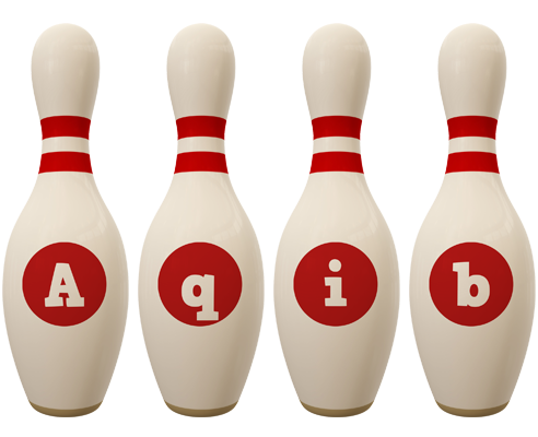 Aqib bowling-pin logo