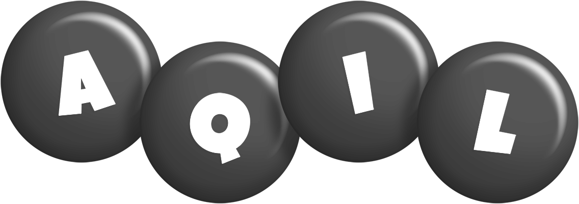 Aqil candy-black logo