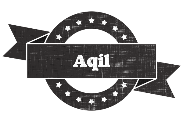 Aqil grunge logo