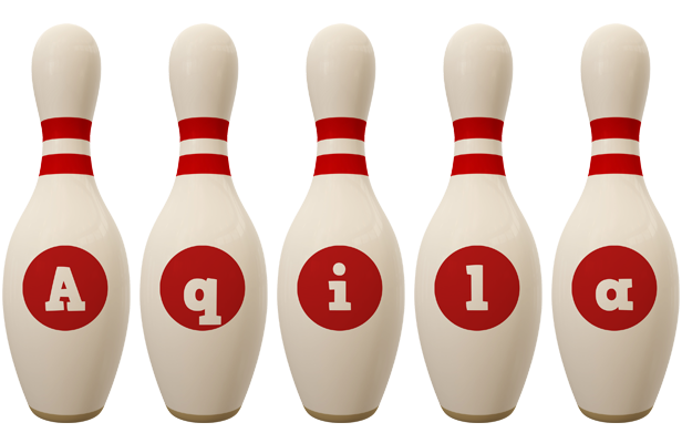 Aqila bowling-pin logo