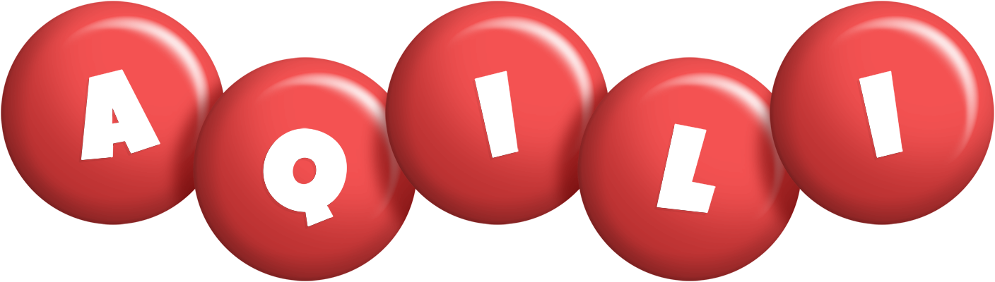 Aqili candy-red logo