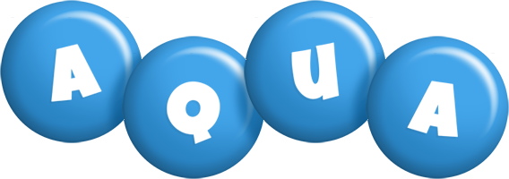 Aqua candy-blue logo