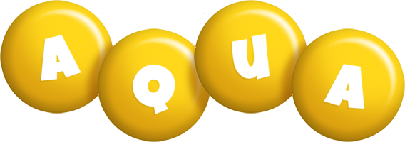 Aqua candy-yellow logo